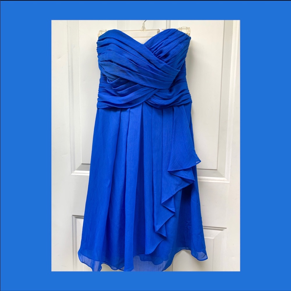 David’s Bridal Short Dress Royal Blue NEW